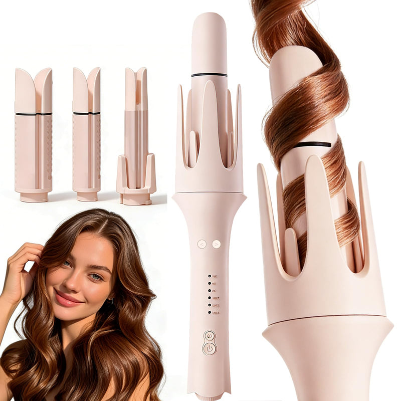 Automatic Hair Curler, Tourmaline Ceramic Ionic Curling Iron with Adjustable Temp