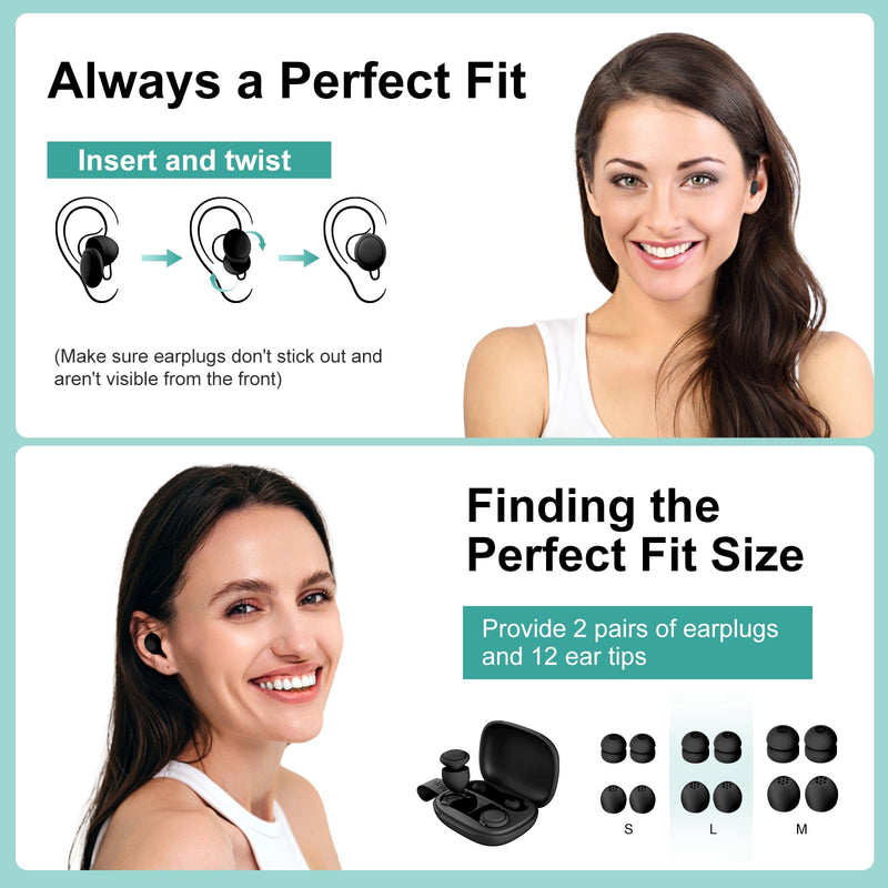 28dB High Fidelity Noise Cancelling Earplugs, Reusable Silicone Ear Plugs for Sleep & Work