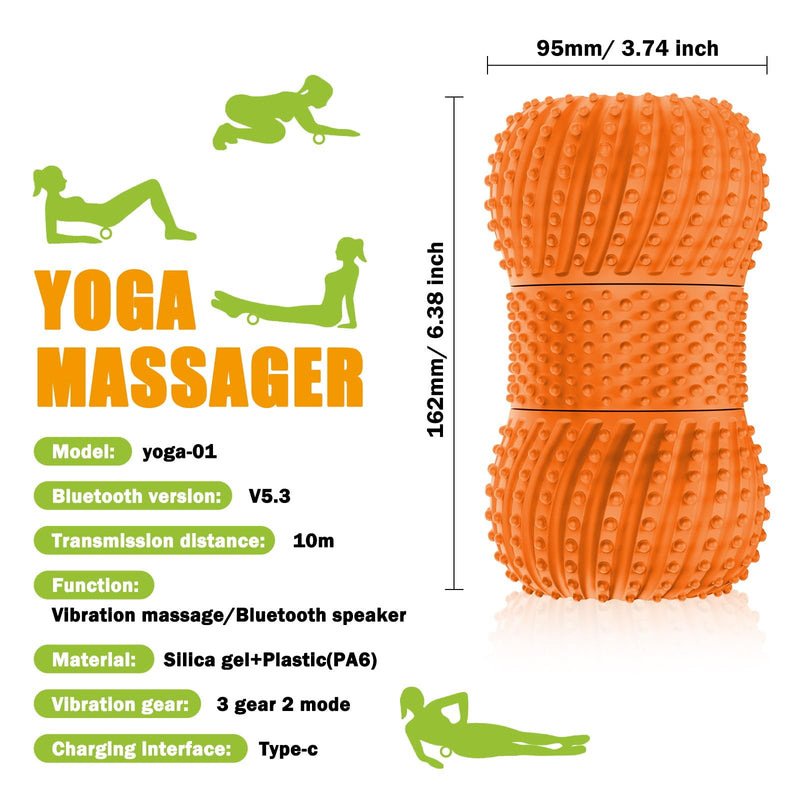 3-Speed Vibrating Foam Roller with Bluetooth Speaker