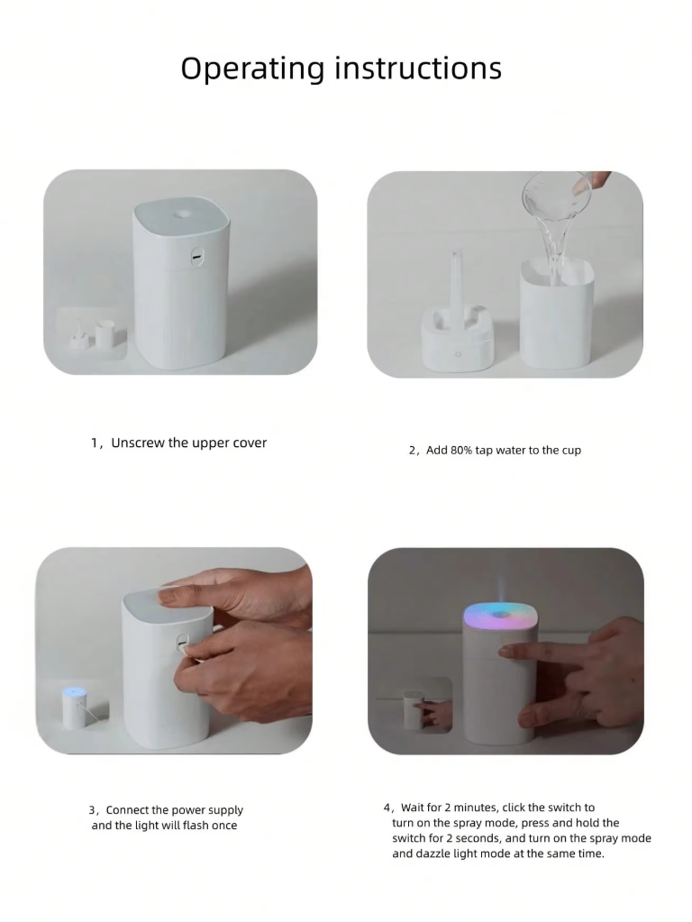 400mL Air Humidifier USB Air Diffuser Colorful Light Quiet