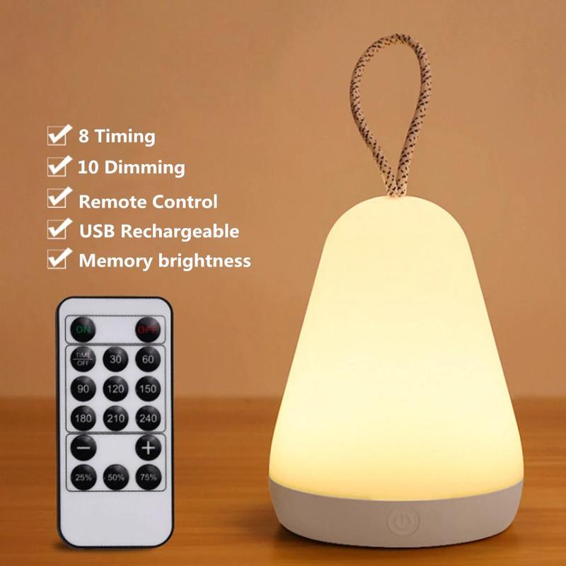 Desk Table Portable LED Light Night Pilot DIMERABLE Clock USB Battery