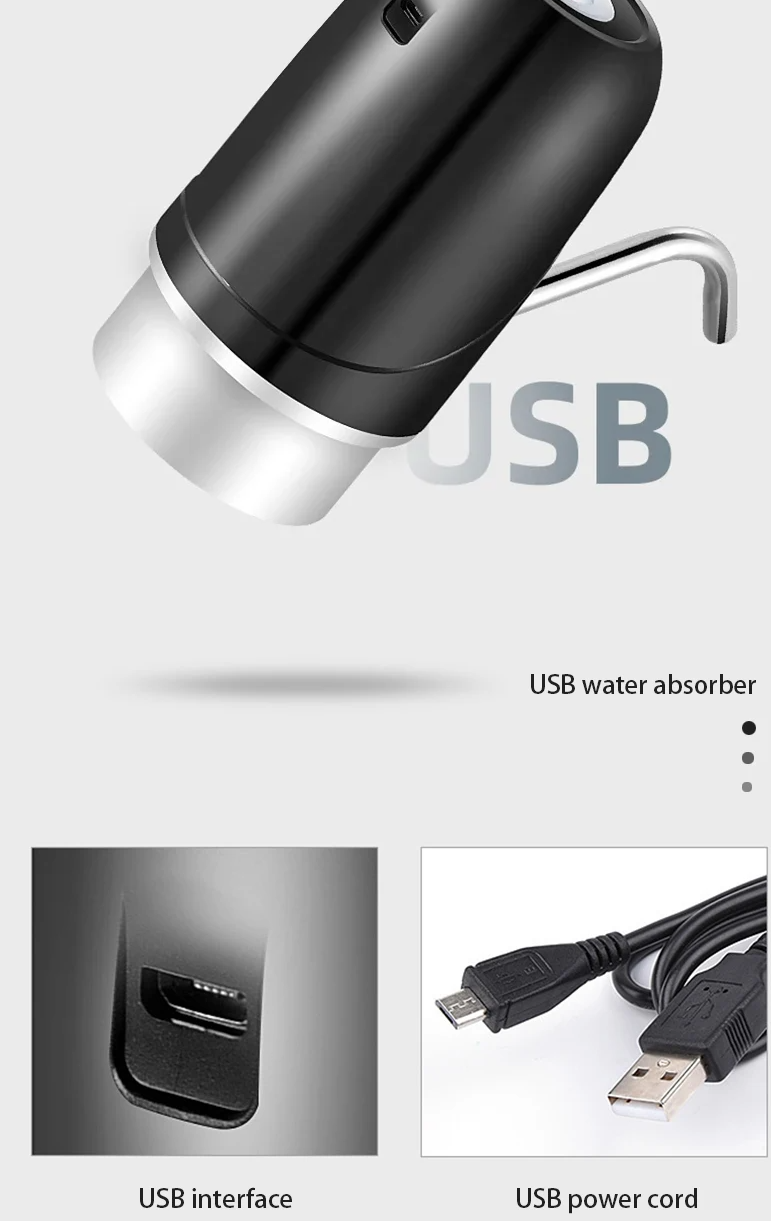 Electric Water Dispenser USB Charging Water Bottle Pump