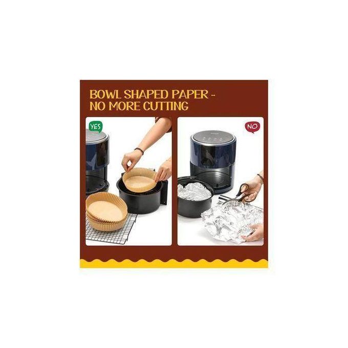 Disposable Air Fryer Paper Liners Round Parchment - 50 PCS