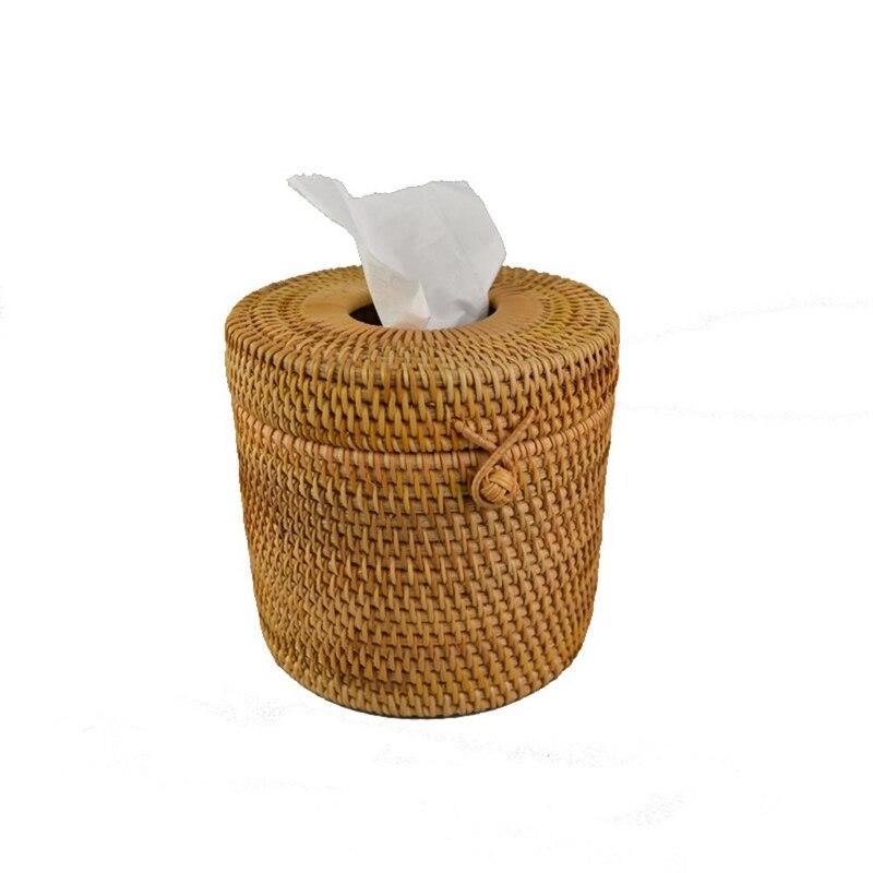 Round Toilet Paper Dispenser Rattan Towel suitable for Bathroom at Home, &  Hotel