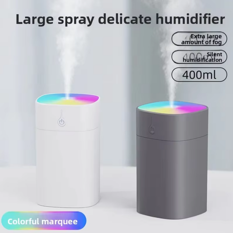 400mL Air Humidifier USB Air Diffuser Colorful Light Quiet