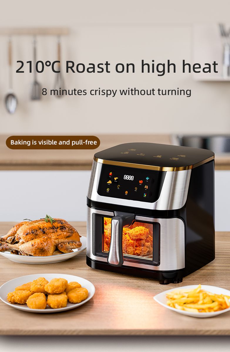Visible Window Stainless Steel Air Fryer - 12L