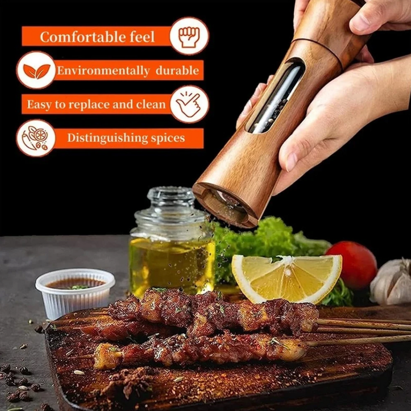 8 Inch Wooden Pepper Grinder Adjustable Spice Grinder Kitchen Cooking Tools Kitchen Stuff