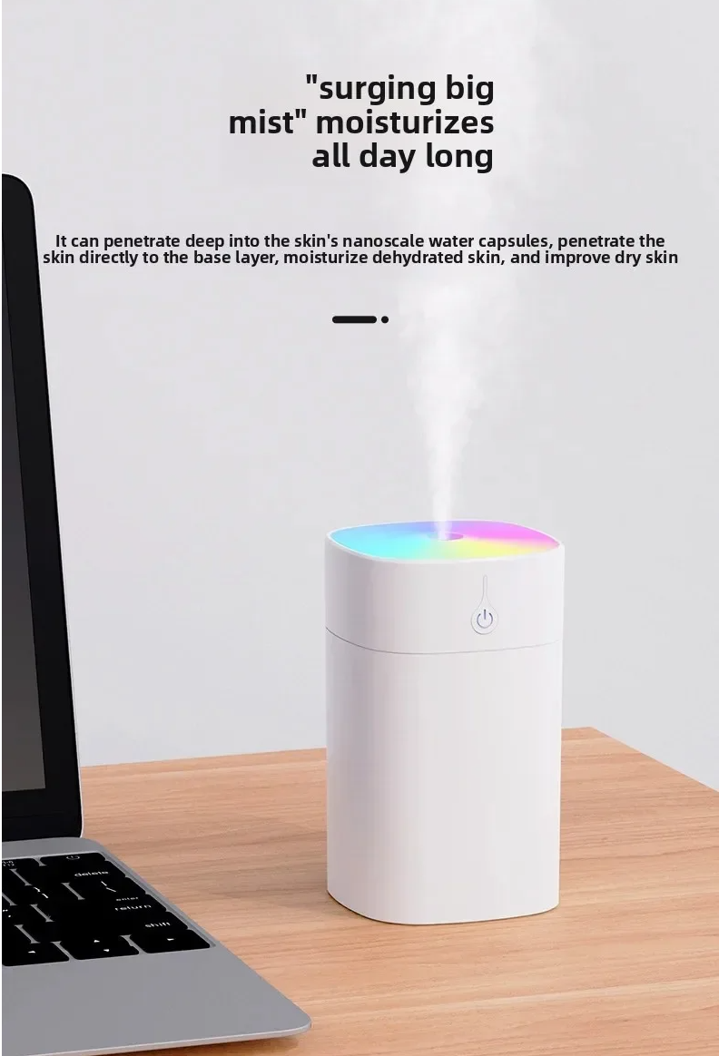 400mL Air Humidifier USB Air Diffuser Colorful Light Quiet