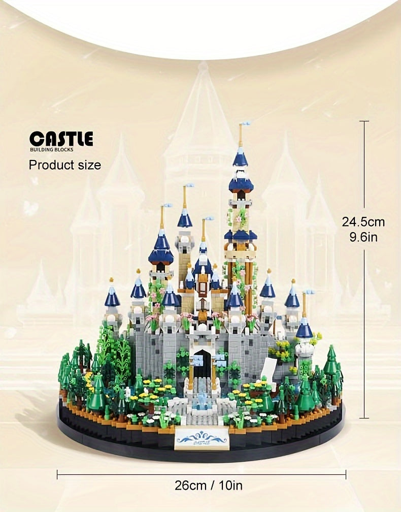 3600Pcs Fairy Tale Castle Building Blocks Set, Micro Diamond Bricks Model Kit, DIY Creative Toys for Kids Adults, Home Decor Display Gift