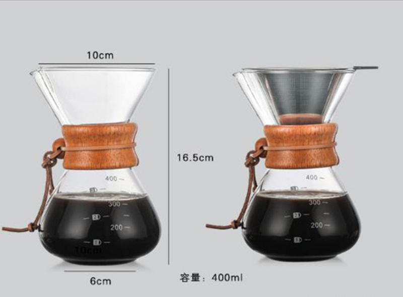 Durable Borosilicate Glass Coffee Machine Espresso Coffee Container