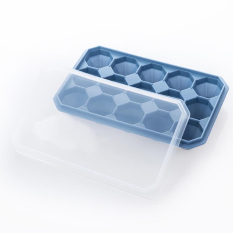 15 Mesh Silicone Rhombus Shaped Ice Tray with Lid DIY Ice Cream Candy