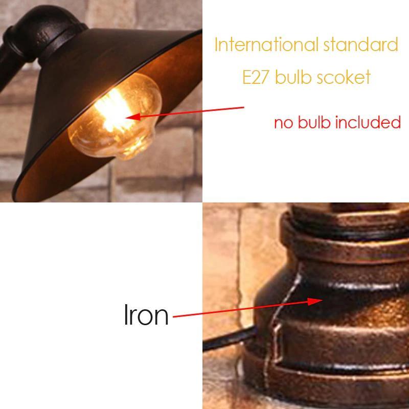 Steam Industrial Steam Study Light 110V 220V Switching E27 Table