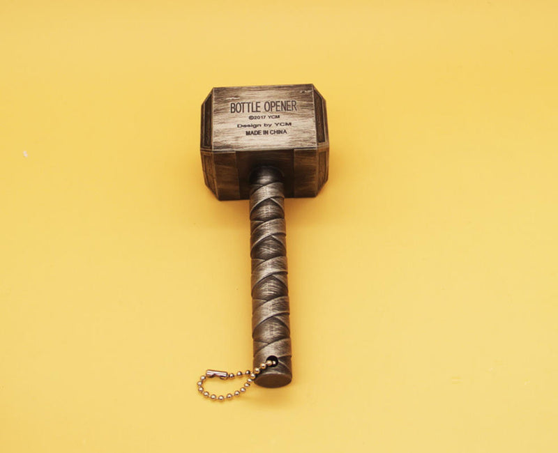 Beer opener with multi-function hammer magnetic