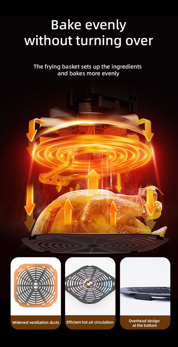 Visible Window Stainless Steel Air Fryer - 12L