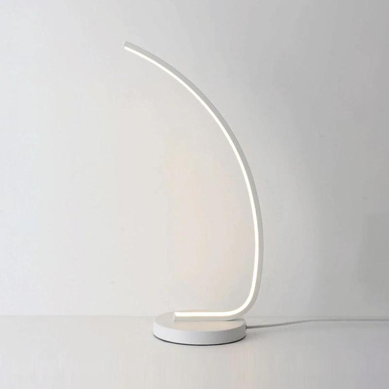 Spiral Nordic Spiral Shase Curve Shape Design Table Lamp Metal Acrylic