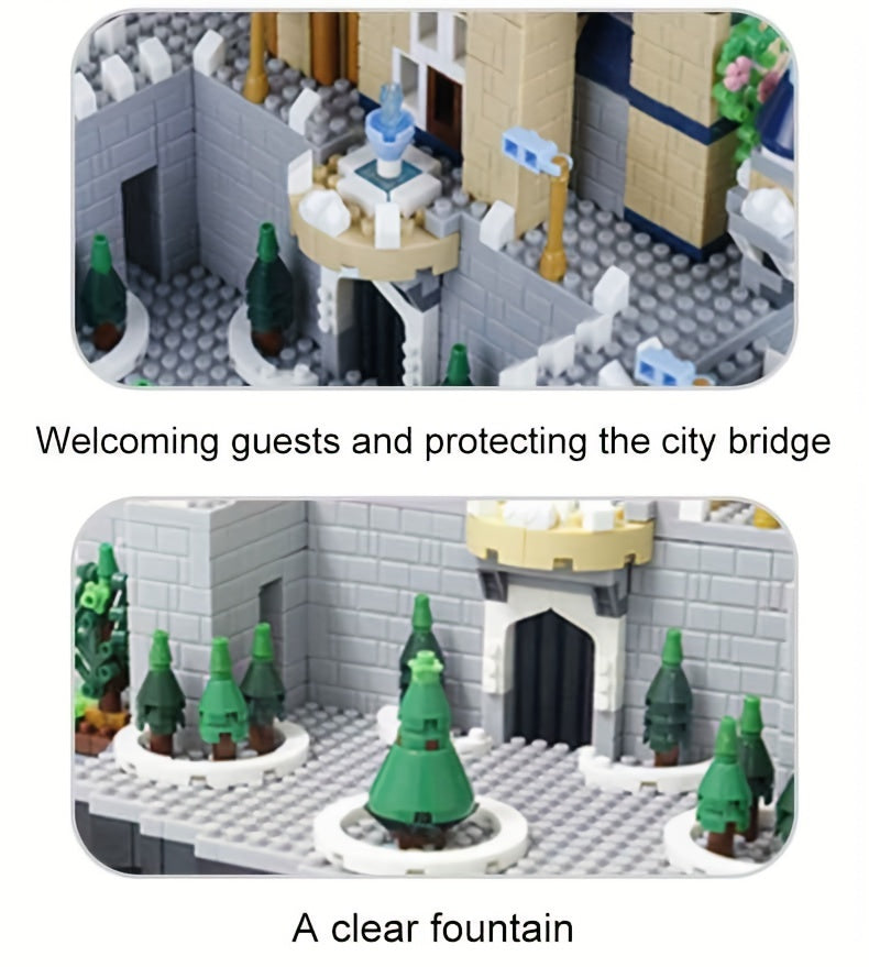 3600Pcs Fairy Tale Castle Building Blocks Set, Micro Diamond Bricks Model Kit, DIY Creative Toys for Kids Adults, Home Decor Display Gift