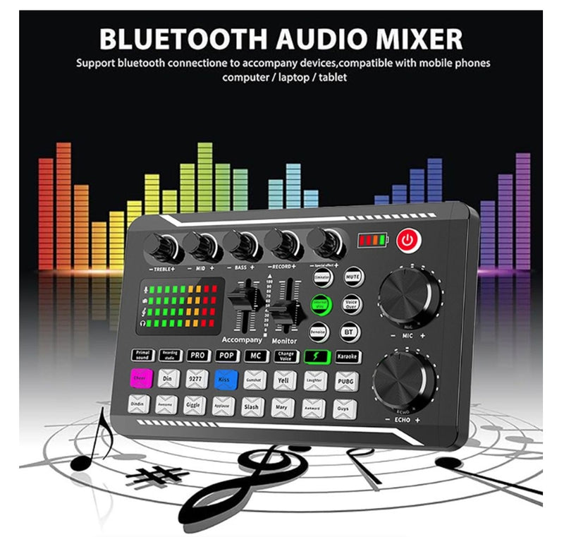 IPSTYLE DJ Equipment Microphone Sound Card Console Studio Sound Card Kit