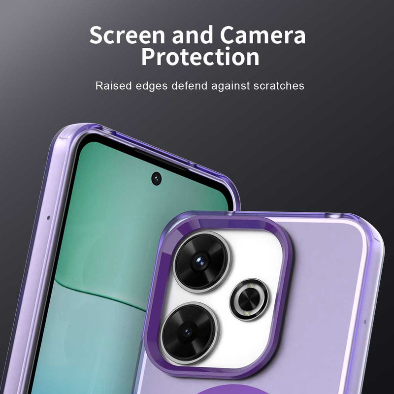Phone Case for Xiaomi Redmi 13 4G, Compatible with Magsafe, Shockproof Magnetic Case Cover