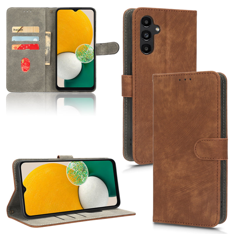 Flip Cover for Samsung Galaxy A13 5G PU Leather Phone Case [RFID Blocking] With Hand Strap
