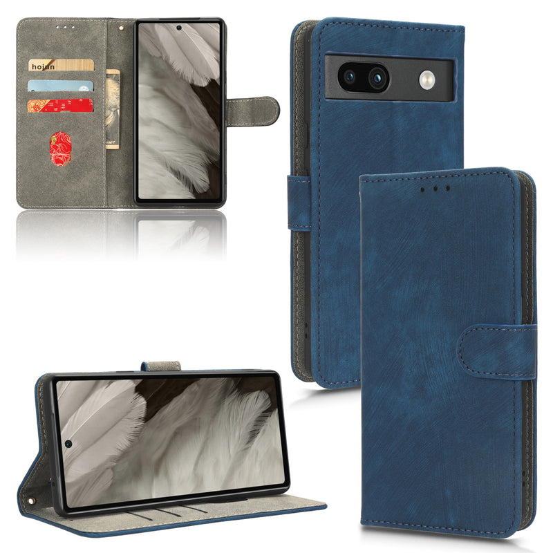 Flip Cover for Google Pixel 7a PU Leather Phone Case RFID Blocking With Hand Strap