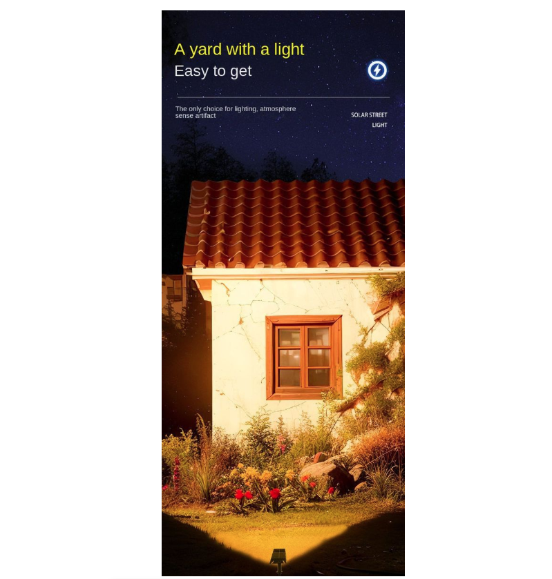 Solar Spotlight Outdoor Super Bright Waterproof Floor Lawn RGB Lamp