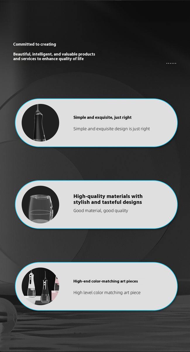 Oral Irrigator Portable Dental Water Flosser USB Rechargeable