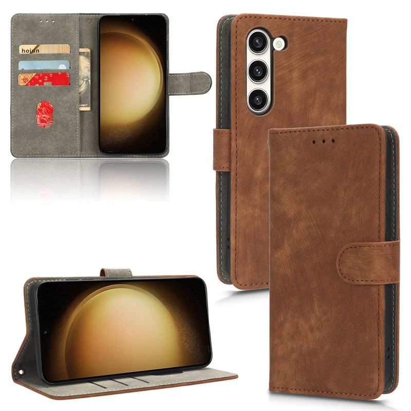 Flip Cover for Samsung Galaxy S23 PU Leather Phone Case [RFID Blocking] With Hand Strap