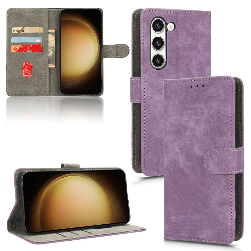 Flip Cover for Samsung Galaxy S23 PU Leather Phone Case [RFID Blocking] With Hand Strap