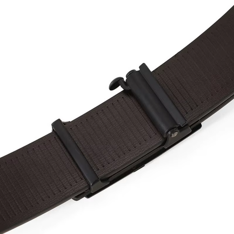 Men's Belts Luxurious PU Belts Men's Fashion Toothless Automatic Simple Buckle Belts