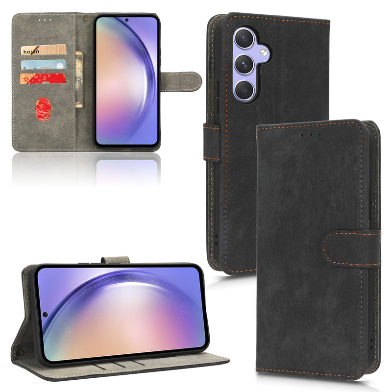 Flip Cover for Samsung Galaxy A54 PU Leather Phone Case [RFID Blocking] With Hand Strap