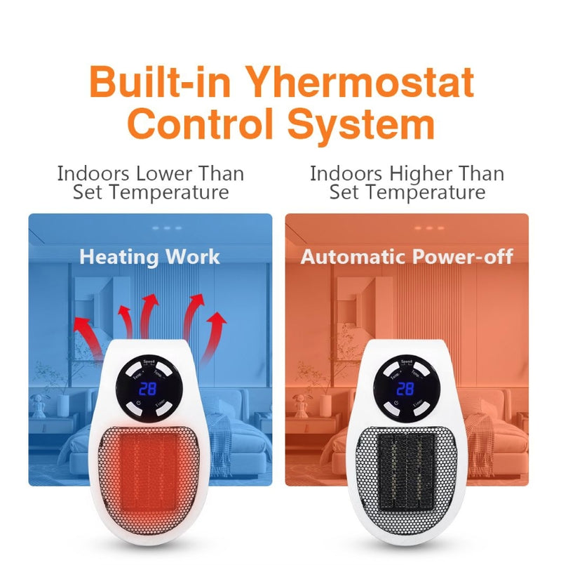 IPSTYLE Electric Heater Convenient Room Heater Heating Warm Air Blower