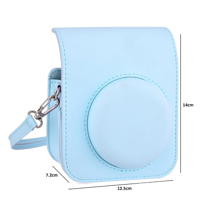 PU Leather Camera Case for Fujifilm Instax Mini 12 with Adjustable Strap