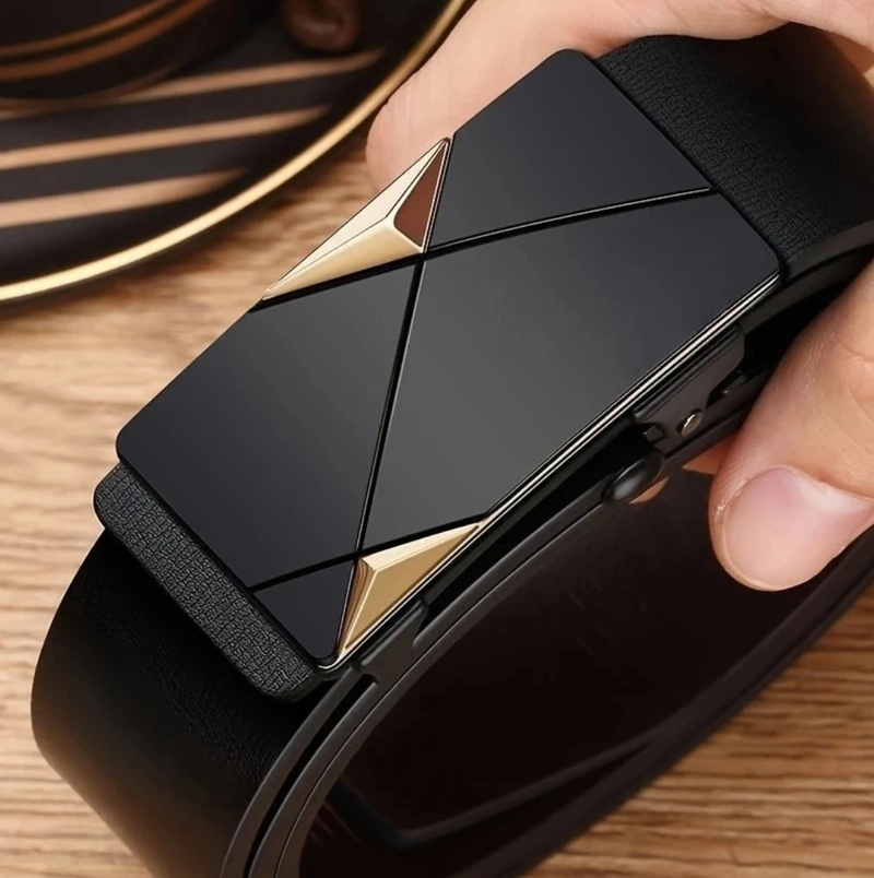 Men's Toothless Inner Belt Automatic Buckle Belt Unique Young Man's Belt