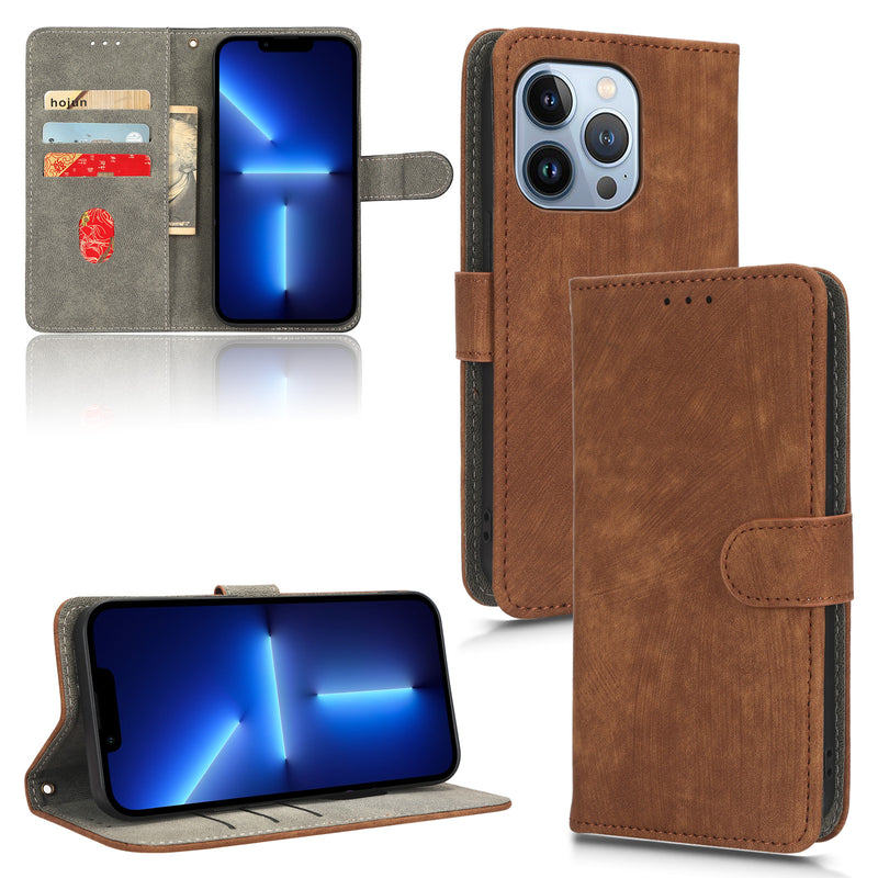 Flip Cover for iPhone 13 Pro Max PU Leather Phone Case RFID Blocking With Hand Strap