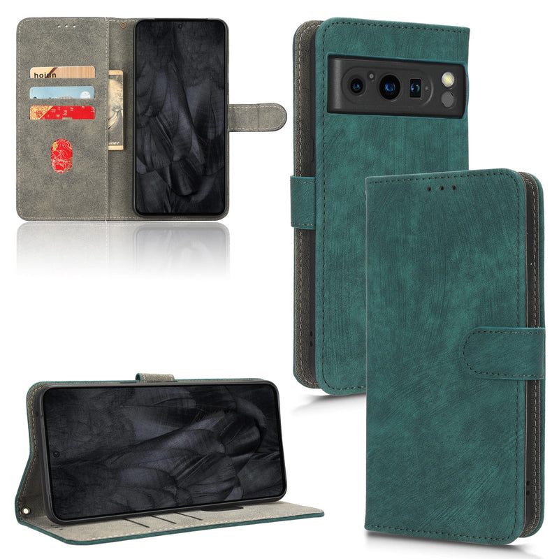 Flip Cover for Google Pixel 8 Pro PU Leather Phone Case RFID Blocking With Hand Strap