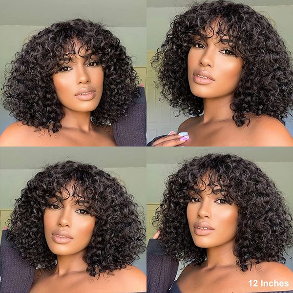Kinky Curly Wigs Hair 8 to 16 Inch Short Bob Wigs