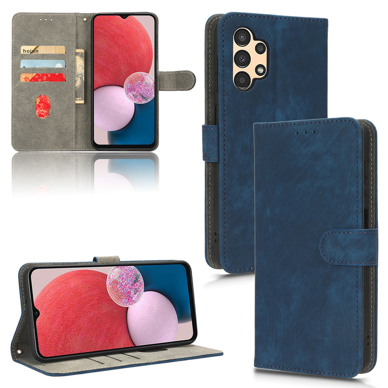 Flip Cover for Samsung Galaxy A13 4G PU Leather Phone Case [RFID Blocking] With Hand Strap