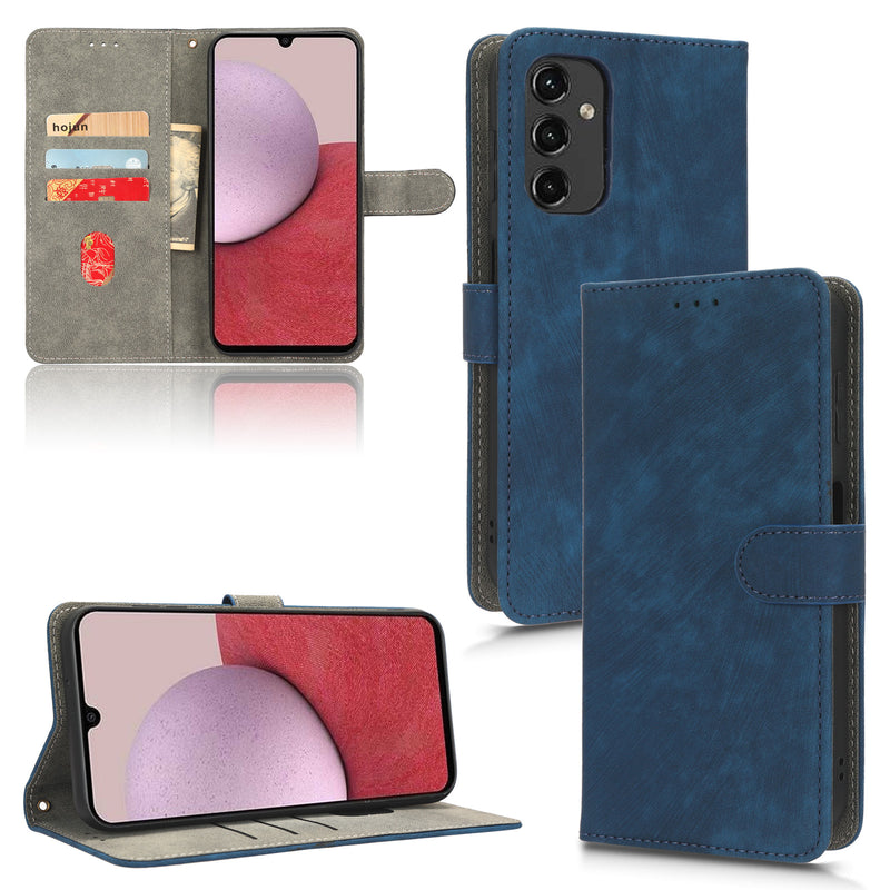 Flip Cover for Samsung Galaxy A14 5G PU Leather Phone Case [RFID Blocking] With Hand Strap
