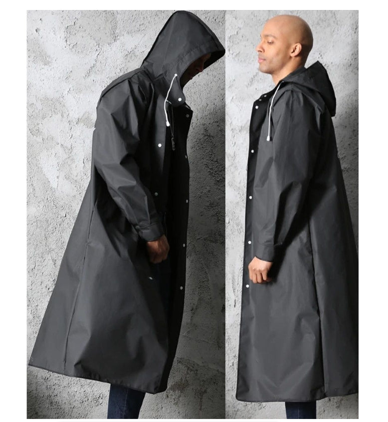 IPSTYLE Fashion Adult Waterproof Long Raincoat Ladies Men Raincoat