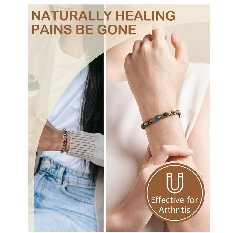 Pure Copper Bracelets for Woman with 3500 Gauss Magnets