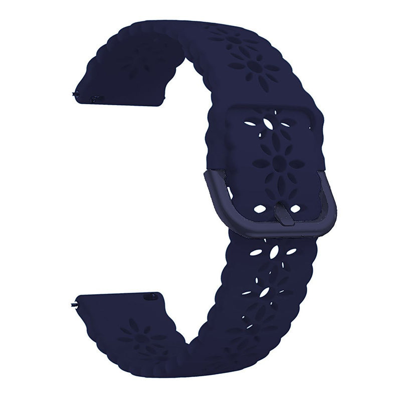 Lace Bands Compatible with Samsung Galaxy Watch 4/5/6 20mm, Soft Hollow-out Silicone Sport Strap