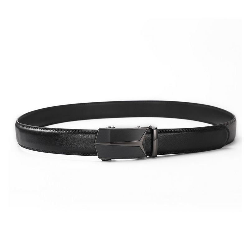 Metal Alloy Automatic Buckle Belt Men's Genuine Leather Waistband Fashion