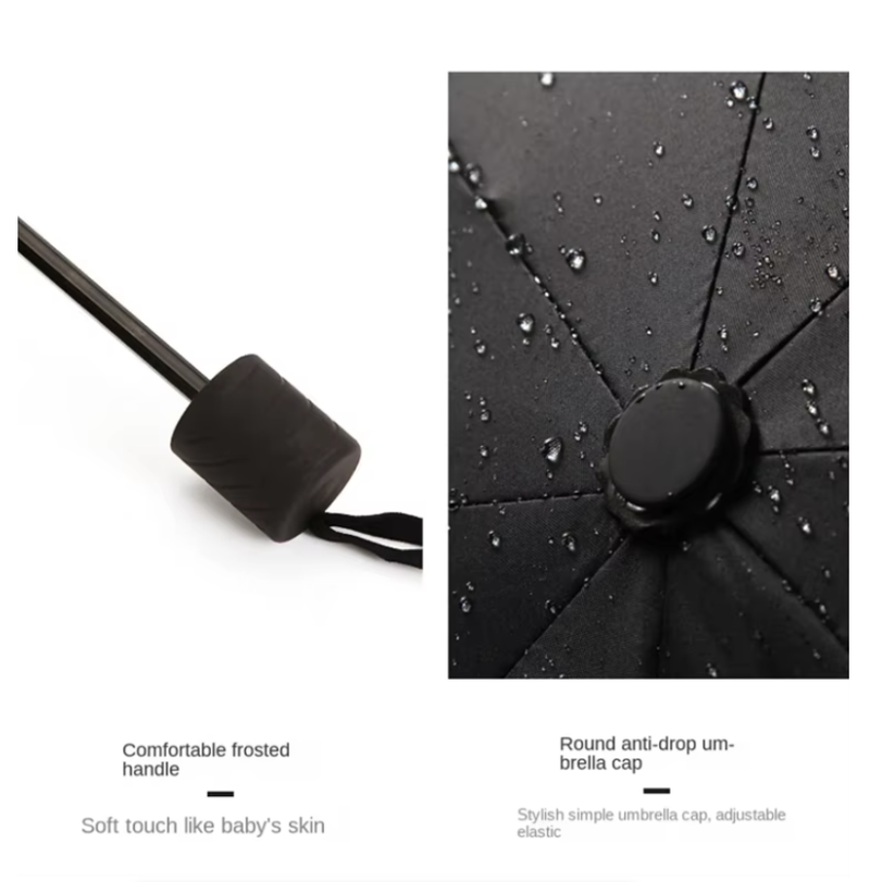 Oversized Folding Umbrella Windproof and Waterproof Large Sun Rain - 130CM