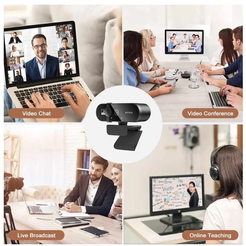 4K Webcam Mini Camera 2K Full HD Webcam with Microphone 30fps USB Web Cam