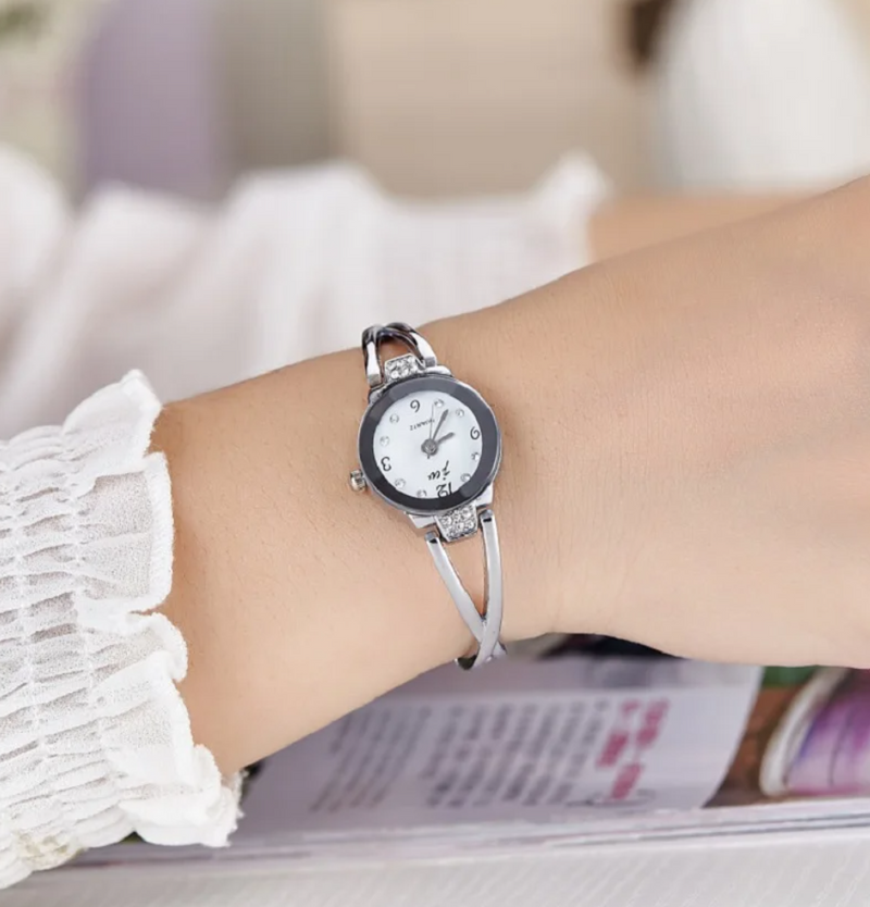 Men’s Quartz Watch – Roman Numeral Stainless Steel Design