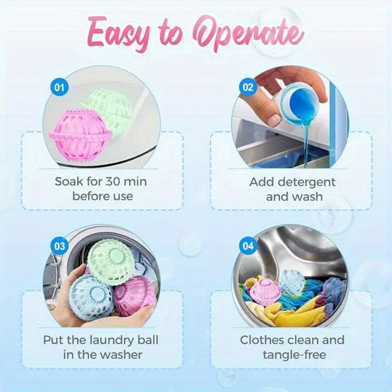 Laundry Balls & 4Piece Filter Sponges, Anti-Tangle Washer Tools
