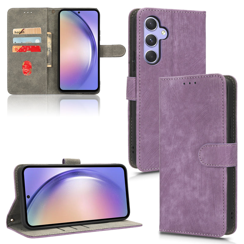 Flip Cover for Samsung Galaxy A54 PU Leather Phone Case [RFID Blocking] With Hand Strap