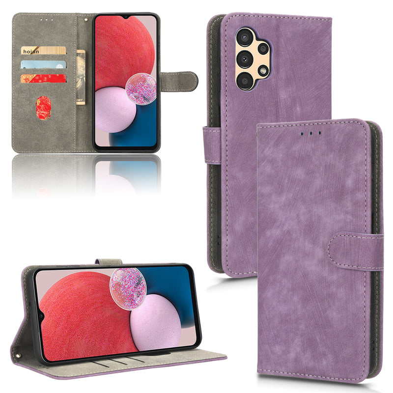 Flip Cover for Samsung Galaxy A13 4G PU Leather Phone Case [RFID Blocking] With Hand Strap