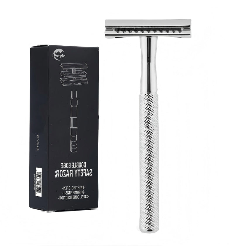 IPSTYLE Metal Men's Manual Shaver Hand Razor with Blade Holder