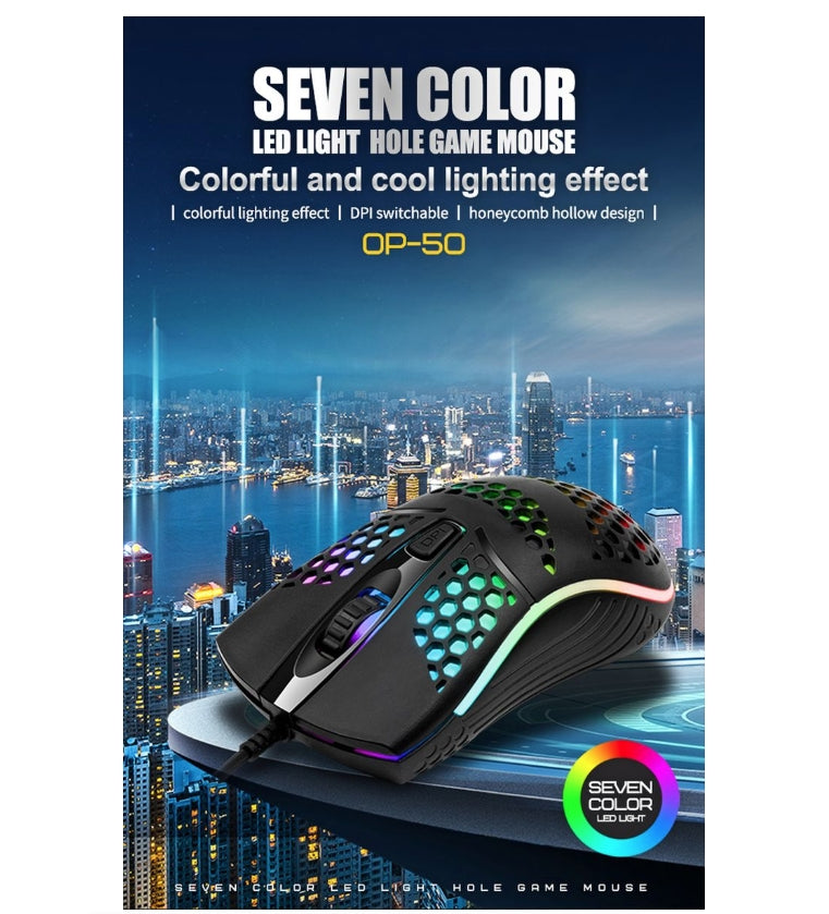 USB Wired Mouse RGB Luminous Gaming Mouse Desktop Laptop Office Computer